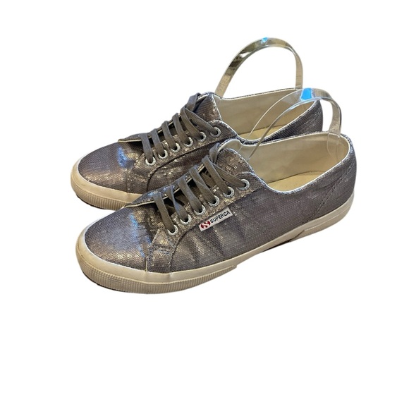 Superga metallic low top lace up sneaker - Picture 4 of 10